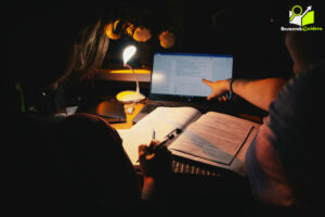 students writing assignment